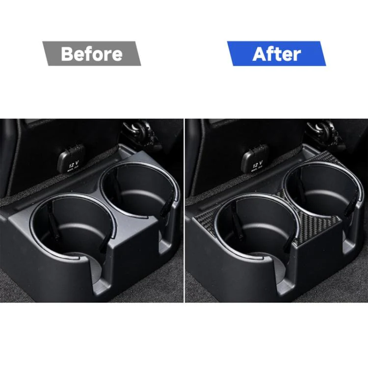 For Mercedes-Benz G-Class W463 3pcs /Set Rear Drain Cup Holder Sticker(Black) - Image 6