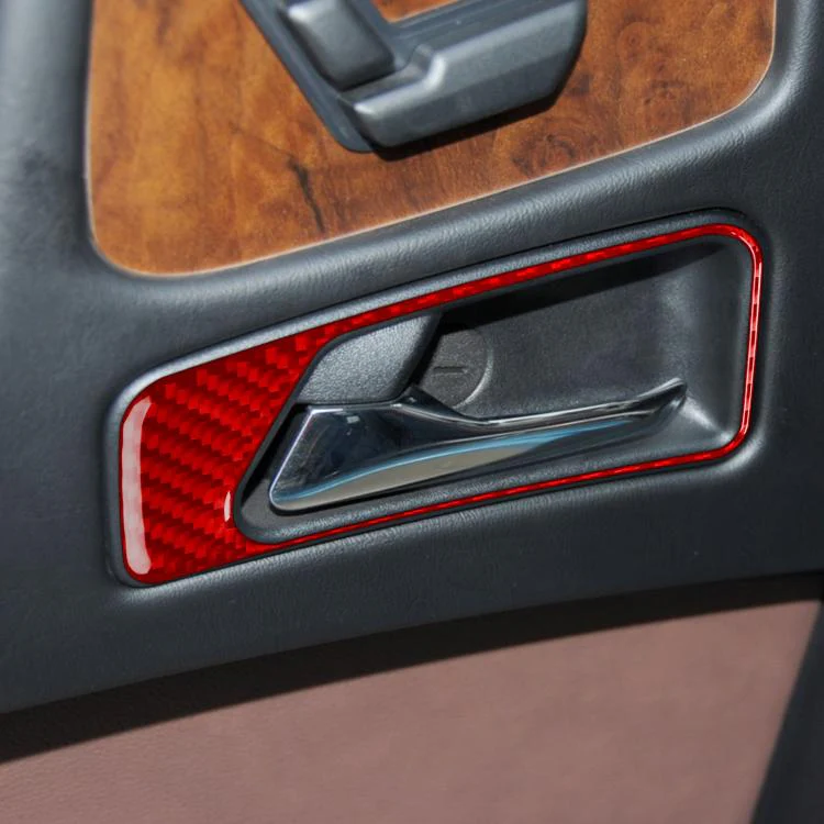 For Mercedes-Benz G-Class W463 4pcs /Set Interior Door Handle Sticker(Red) - Image 7