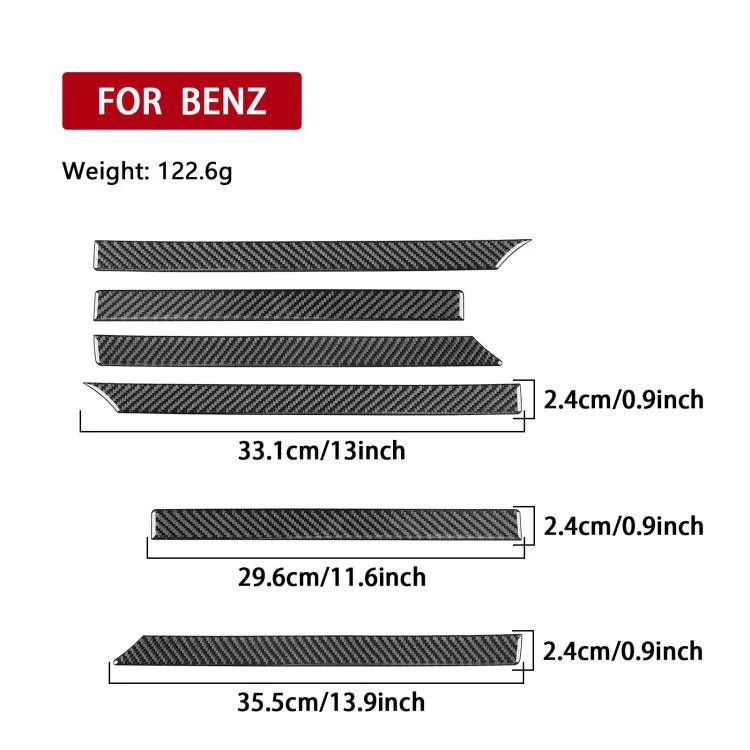 For Mercedes-Benz G-Class W463 6pcs /Set Grille Decorative Sticker(Red) - Image 3