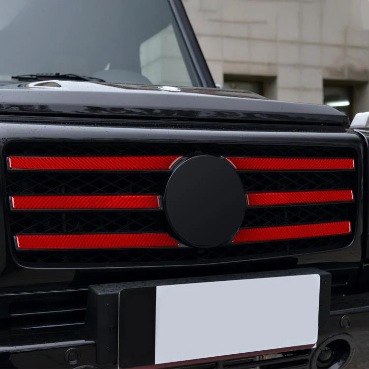 For Mercedes-Benz G-Class W463 6pcs /Set Grille Decorative Sticker(Red) - Image 7