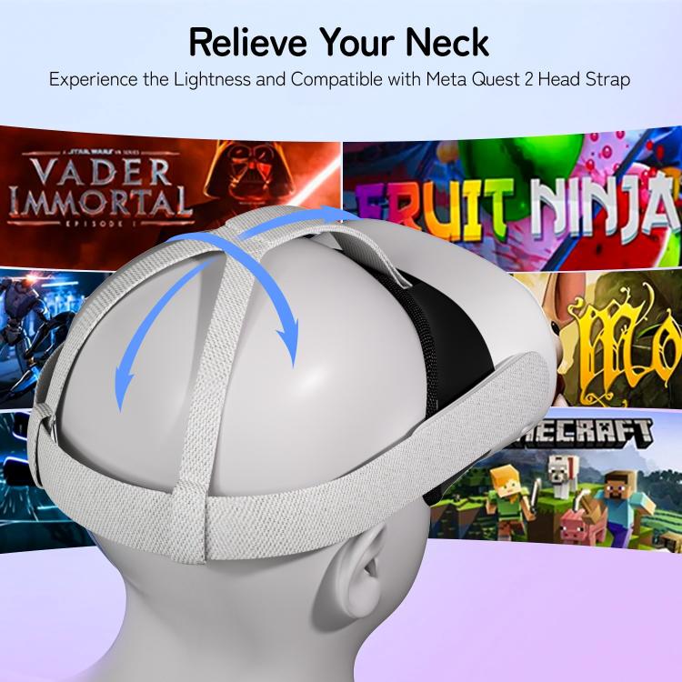 For Meta Quest 3 / 3S WG37 Adjustable Head Strap VR Headsets Accessory(White) - Image 4