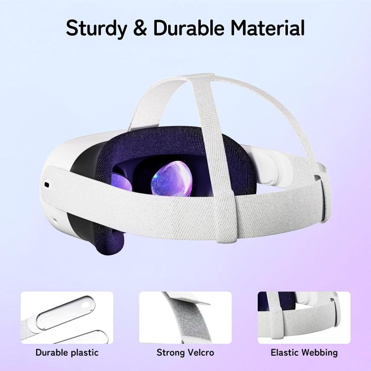 For Meta Quest 3 / 3S WG37 Adjustable Head Strap VR Headsets Accessory(White) - Image 5