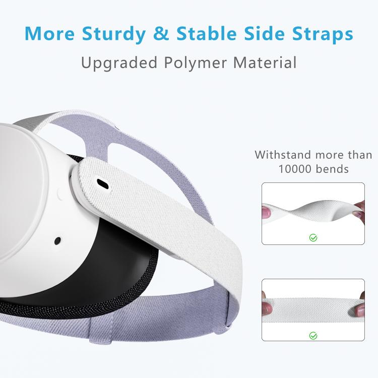 For Meta Quest 3 / 3S WG37 Adjustable Head Strap VR Headsets Accessory(White) - Image 6