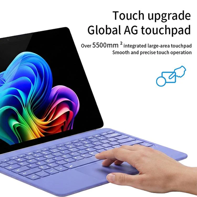 For MicroSoft Surface Pro 12 inch 2025 1088D Lightweight Bluetooth Magnetic Keyboard With Touch Pad(Black) - Image 11