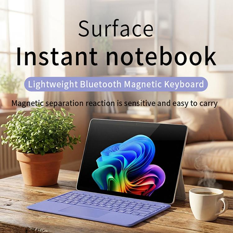 For MicroSoft Surface Pro 12 inch 2025 1088D Lightweight Bluetooth Magnetic Keyboard With Touch Pad(Black) - Image 8