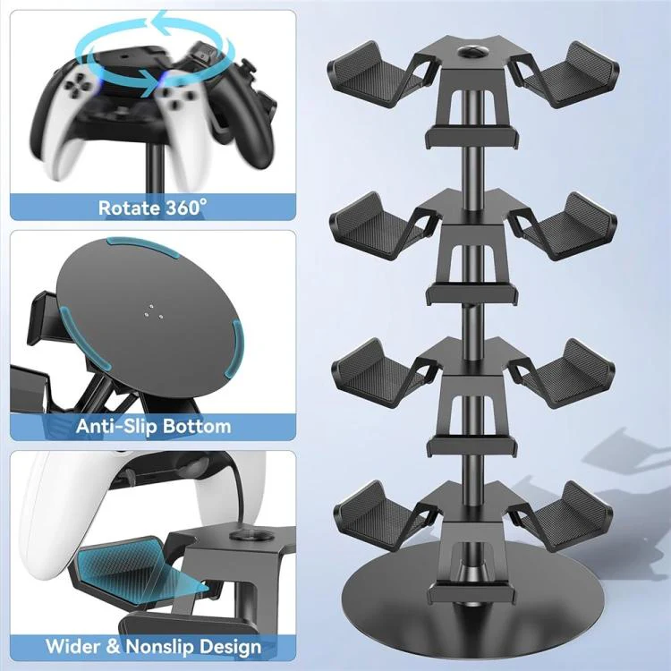 For MicroSoft XBOX / Sony PS5 / Nintendo Switch 360 Degree Rotating 4-Tier Game Controller Stand - Image 6