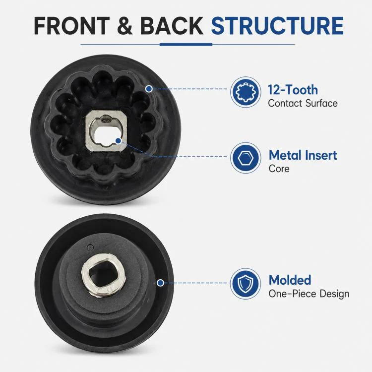 For Monsieur Cuisine Connect Food Processor Blade Motor Coupling Replacement Parts, 12 Gears(Black) - Image 4