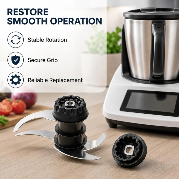 For Monsieur Cuisine Connect Food Processor Blade Motor Coupling Replacement Parts, 12 Gears(Black) - Image 8