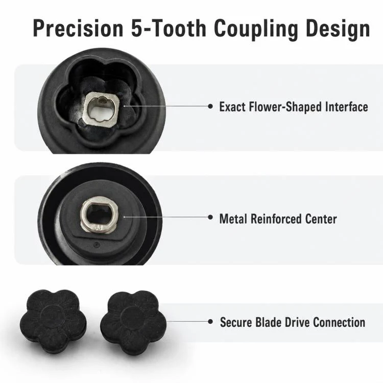 For Monsieur Cuisine Connect Food Processor Blade Motor Coupling Replacement Parts, 5 Gears(Black) - Image 3