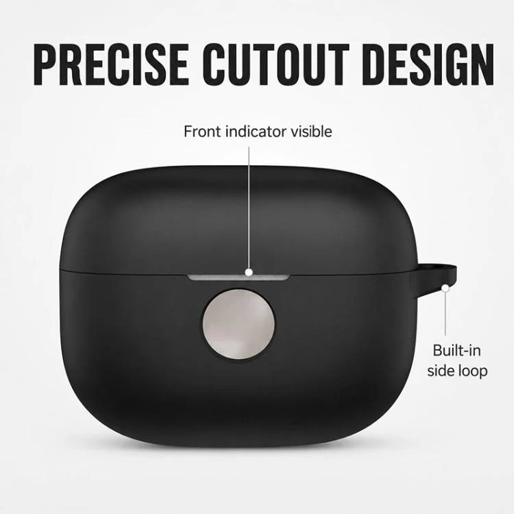 For Motorola Moto Buds 2 Pro Silicone Shockproof Earphone Protective Case(Black) - Image 6
