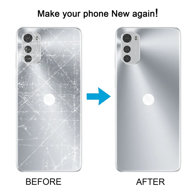 For Motorola Moto E32s Original Battery Back Cover(Silver) - Image 6