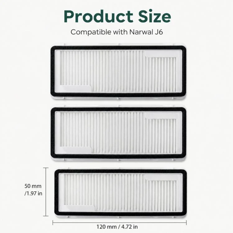 For Narwal J6 Robot Vacuum Cleaner Replacement Parts, Dual Filter - Image 3