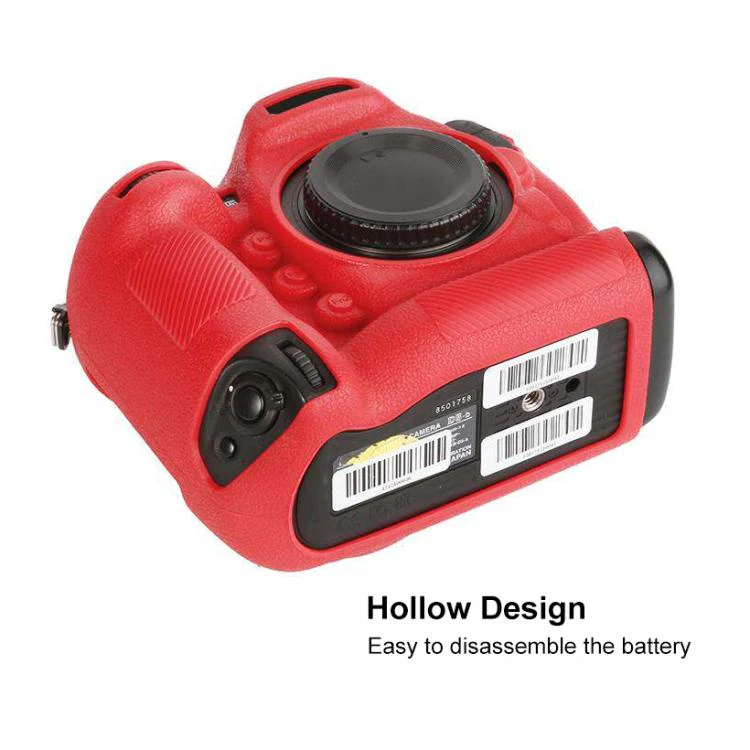 For Nikon D5 Litchi Texture Soft Silicone Camera Protective Case(Red) - Image 6