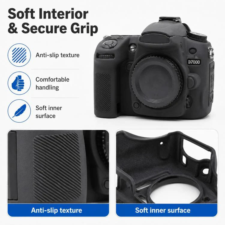 For Nikon D7000 Soft Silicone Camera Protective Case(Yellow) - Image 5