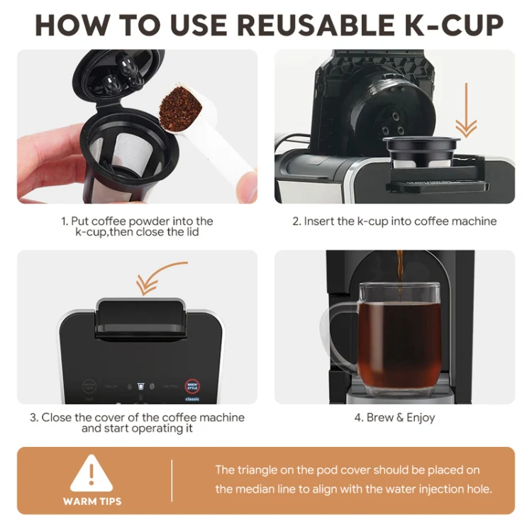 For Ninja Dual Brew Coffee Machines Three Holes Coffee Capsule Filter, Model: UA2227 - Image 8