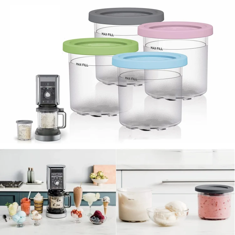 For Ninja NC299AMZ NC300 Ice Cream Storage Containers with Lids, Speci: 2 Cups - Image 2