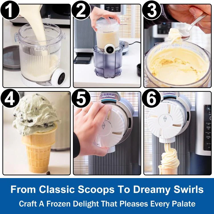 For Ninja NC700 / NC701 Ice Cream Maker 4pcs /Pack Replacement Ice Cream Cups Storage Tanks A Type - Image 6