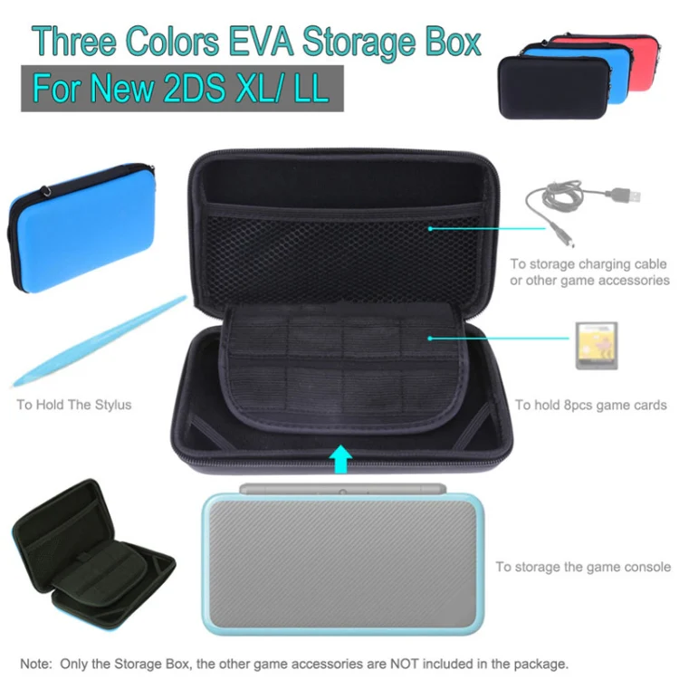 For Nintendo 2DS XL Hard EVA Protective Storage Case Cover Holder(Black) - Image 7