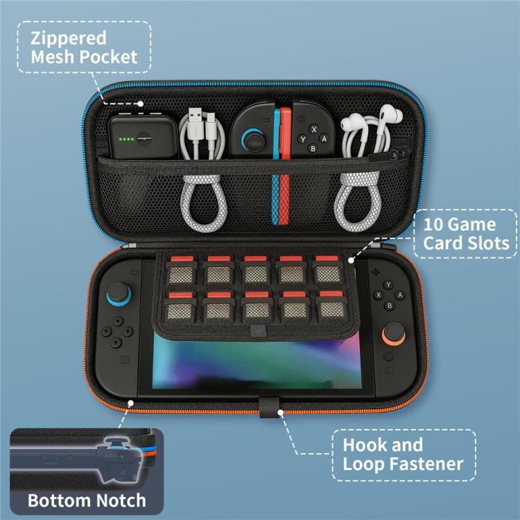 For Nintendo Switch 2 Storage Bag Dual Color Zipper EVA Hard Shell Shockproof Carrying Case - Image 2