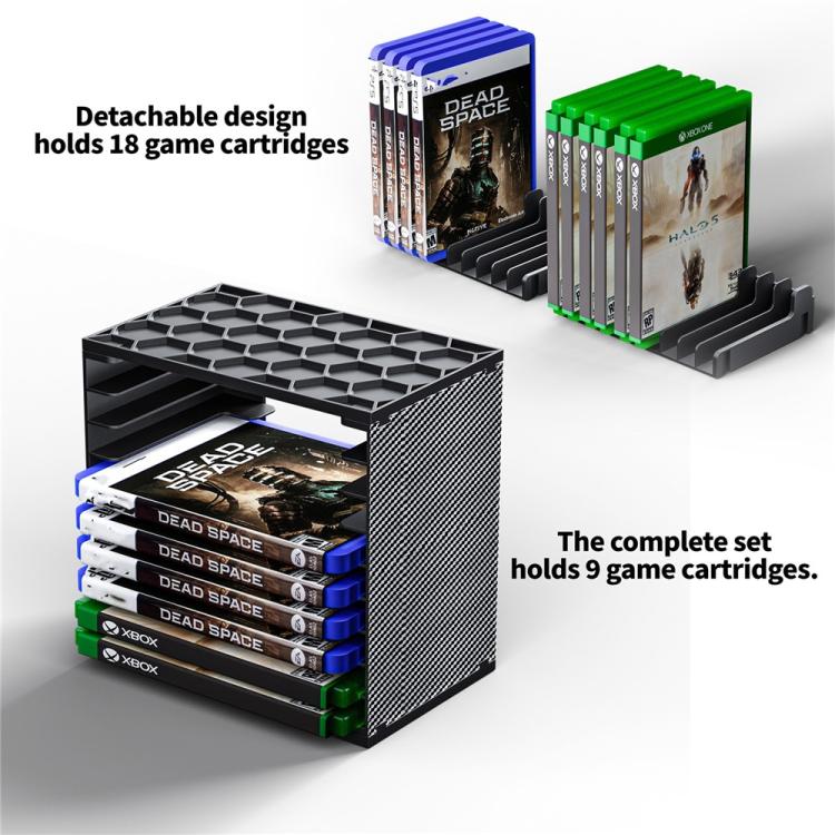 For Nintendo Switch / PS5 / PS4 / XBOX 2pcs Game Disc Storage Tower DIY Modular - Image 6