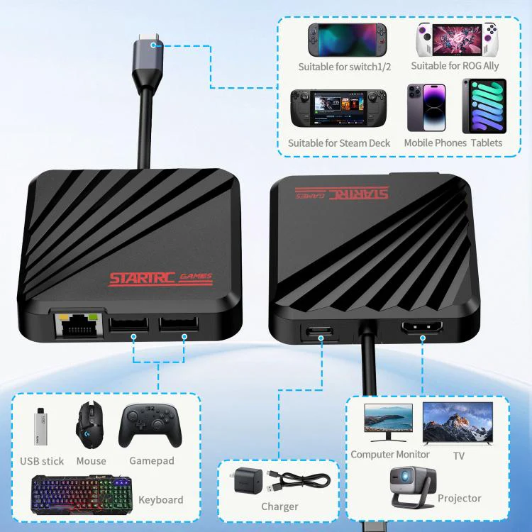 For Nintendo Switch Series STARTRC GAMES Multifunctional Screen Mirroring HDMI Dock - Image 3