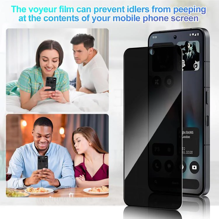 For Nothing CMF Phone 2 Pro 25pcs High-Aluminum Full-Coverage Anti-Fingerprint Screen-Printed Privacy Tempered Glass Film - Image 5