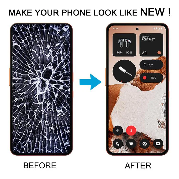 For Nothing CMF Phone 2 Pro A001 Original LCD Screen Digitizer Full Assembly with Frame (Black) - Image 6