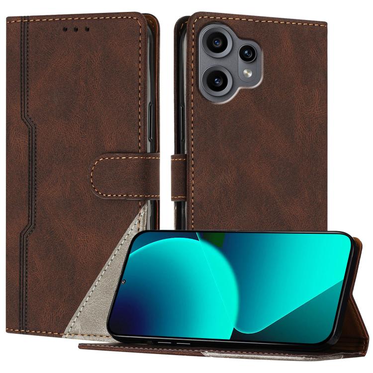 For Nothing CMF Phone 2 Pro Color Matching Buckle Clasp Vegan Leather Phone Case(Brown)