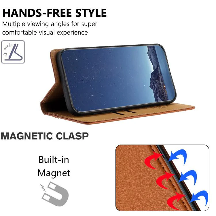 For Nothing CMF Phone 2 Pro Stitching Design Scratch-Resistant Vegan Leather Phone Case(Brown) - Image 4