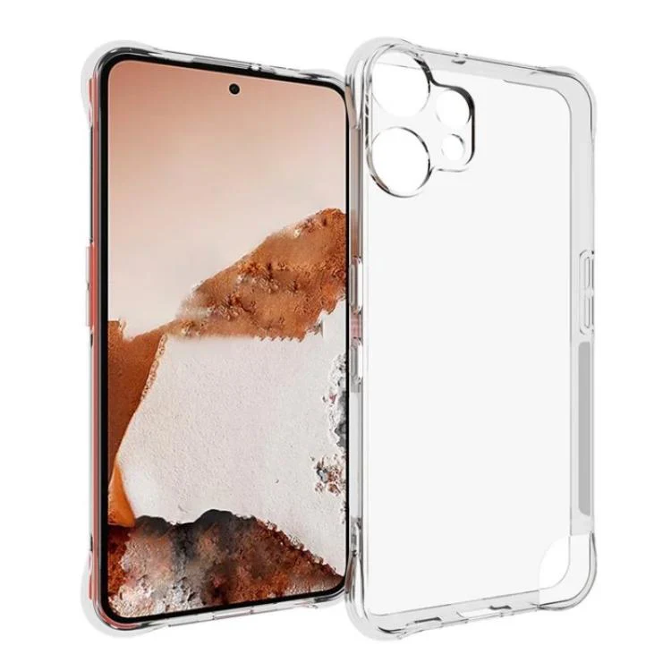 For Nothing CMF Phone 2 Pro WANLONFENG Transparent Four-Corner Shockproof TPU Phone Case with 2pcs Screen Films(Transparent) - Image 2