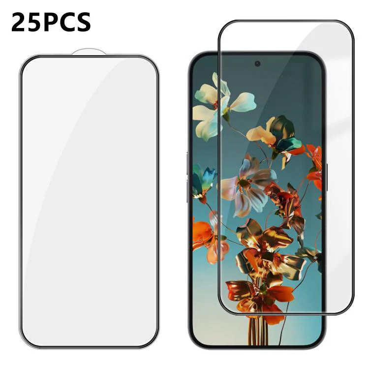 For Nothing Phone 2a Plus 25pcs High-Aluminum Full-Coverage Anti-Fingerprint Screen-Printed HD Tempered Glass Film