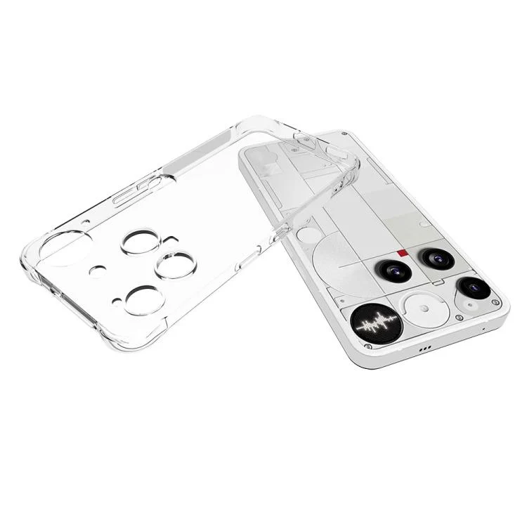 For Nothing Phone 3 5G WANLONFENG Transparent Four-Corner Shockproof TPU Phone Case with Screen Film(Transparent) - Image 4