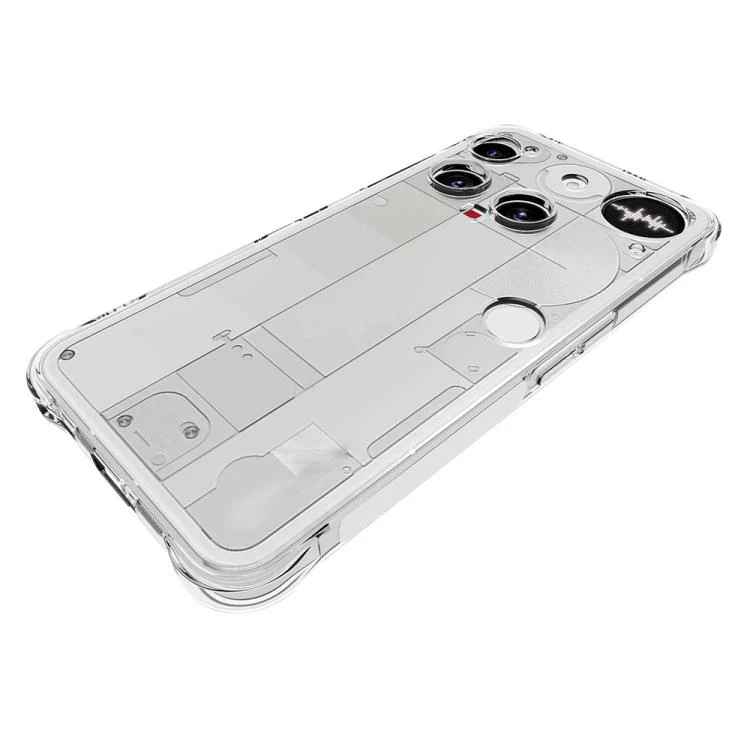For Nothing Phone 3 5G WANLONFENG Transparent Four-Corner Shockproof TPU Phone Case with Screen Film(Transparent) - Image 5