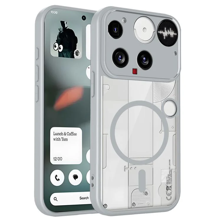 For Nothing Phone 3 Matte PC Skin-feel Magnetic Shockproof Phone Case(Grey)
