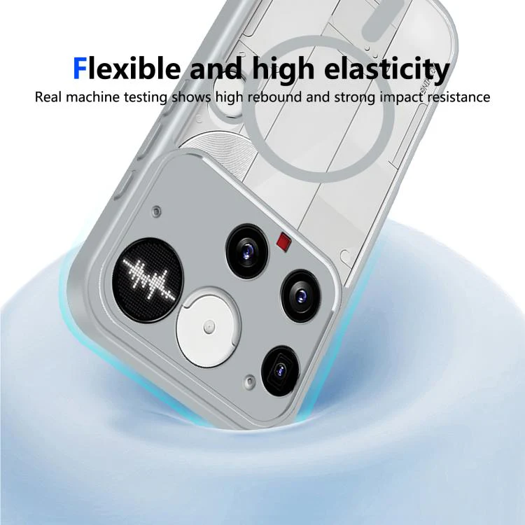 For Nothing Phone 3 Matte PC Skin-feel Magnetic Shockproof Phone Case(Grey) - Image 5