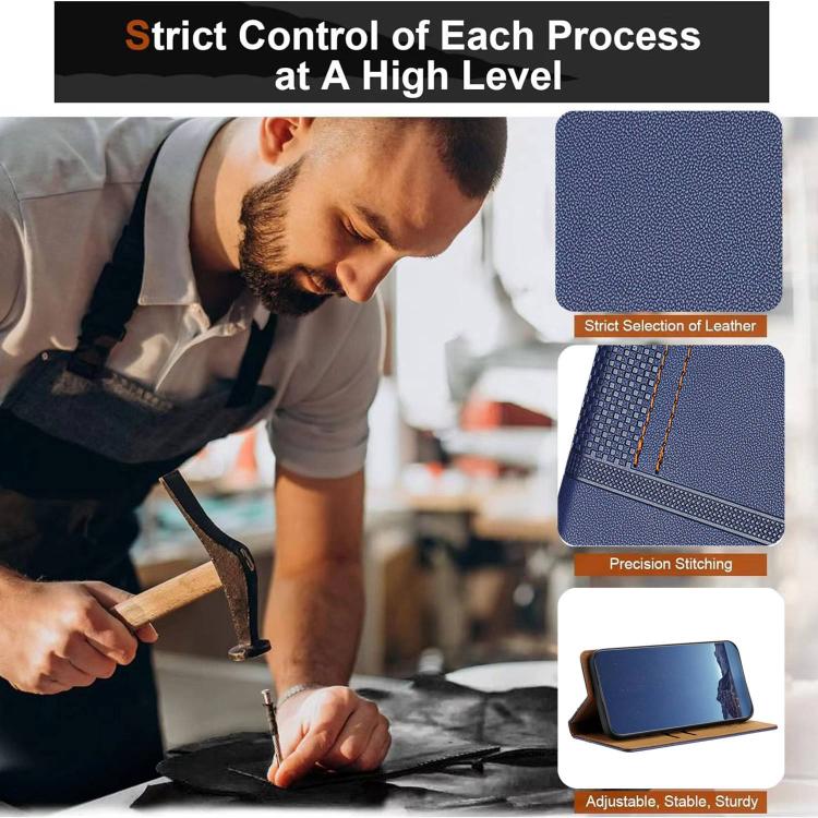 For Nothing Phone 3 Stitching Design Scratch-Resistant Vegan Leather Phone Case(Blue) - Image 6