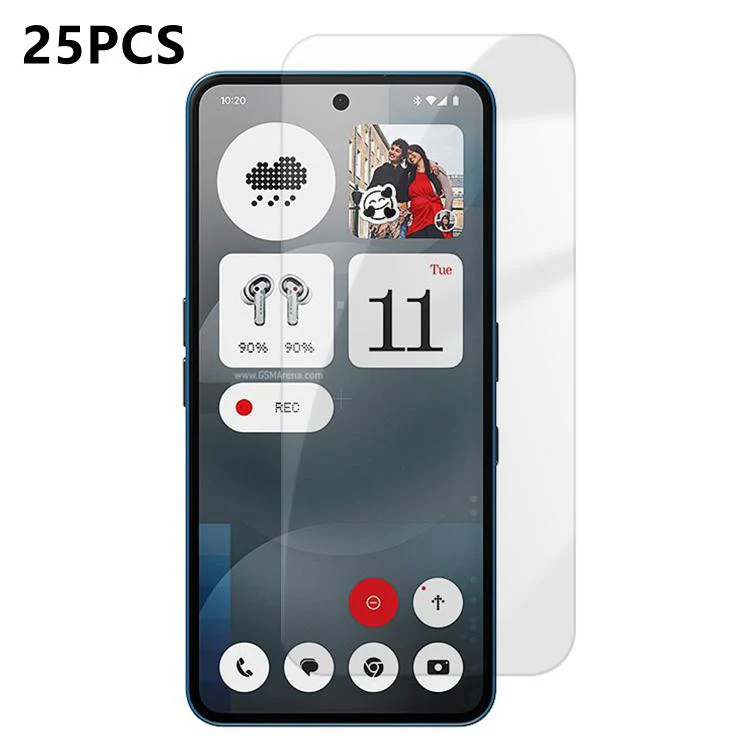 For Nothing Phone 3a 25pcs High-Aluminum Semi-Screen Anti-Fingerprint HD Tempered Glass Film