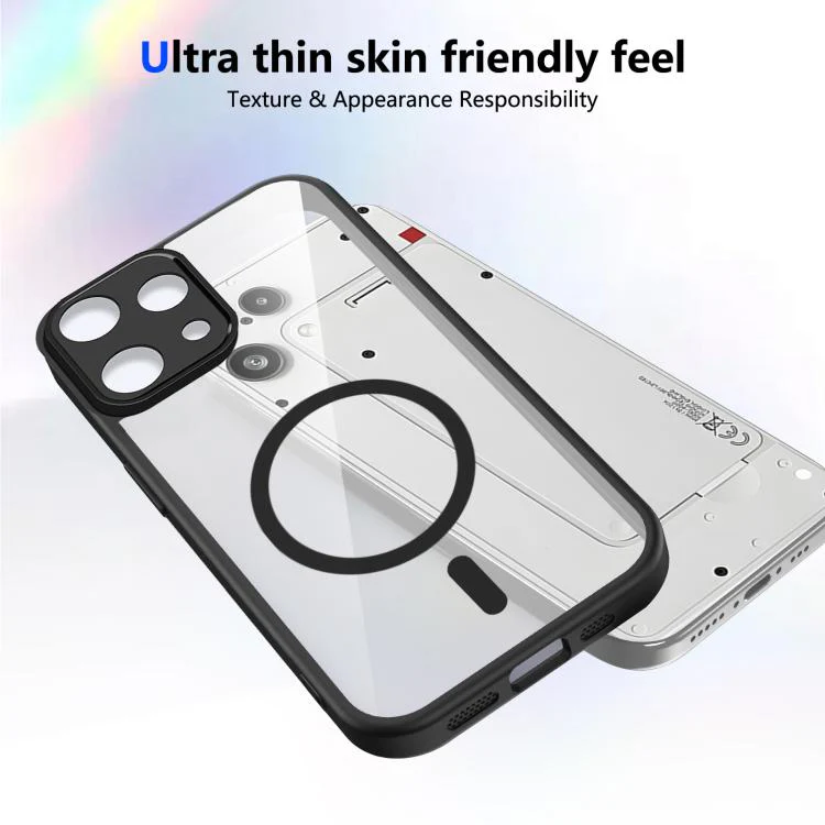 For Nothing Phone 3a Lite Matte PC Skin-feel Magnetic Shockproof Phone Case(Black) - Image 3