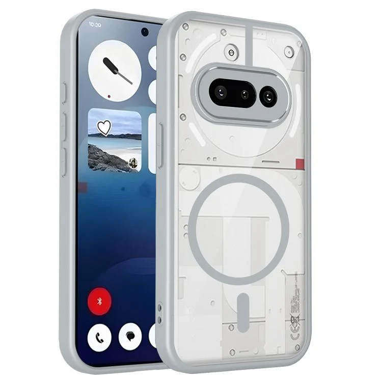For Nothing Phone 3a Matte PC Skin-feel Magnetic Shockproof Phone Case(Grey)
