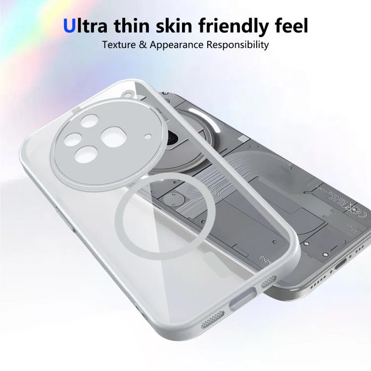 For Nothing Phone 3a Pro Matte PC Skin-feel Magnetic Shockproof Phone Case(Grey) - Image 3