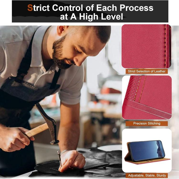 For Nothing Phone 3a Pro Stitching Design Scratch-Resistant Vegan Leather Phone Case(Red) - Image 6