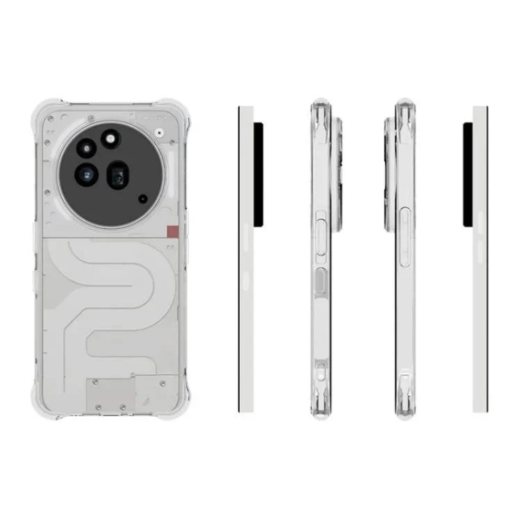 For Nothing Phone 3a Pro WANLONFENG Transparent Four-Corner Shockproof TPU Phone Case with 2pcs Screen Films(Transparent) - Image 3