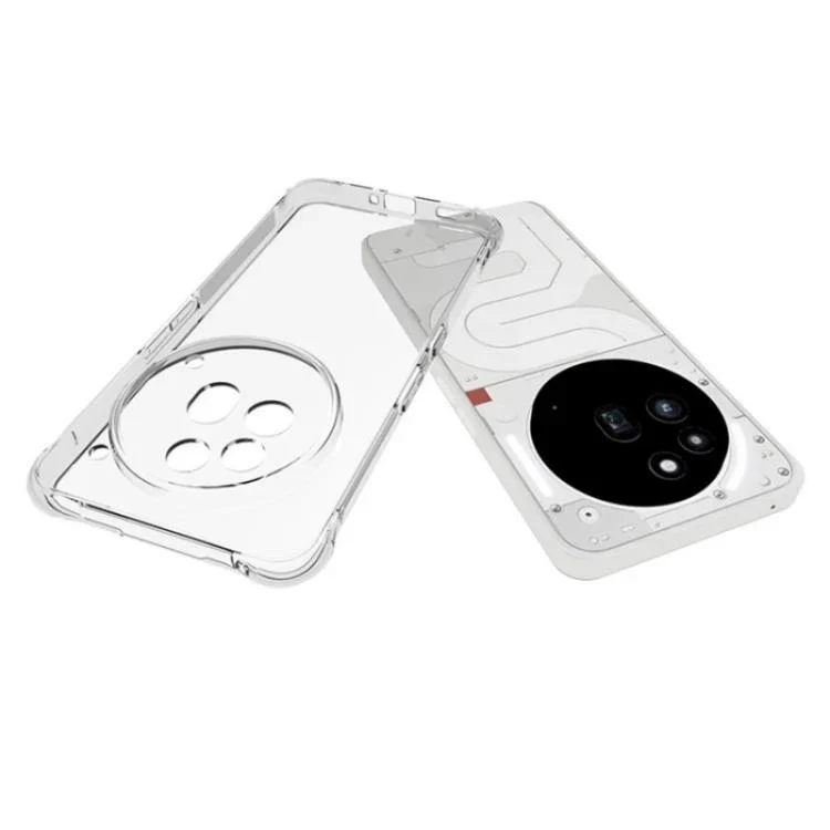 For Nothing Phone 3a Pro WANLONFENG Transparent Four-Corner Shockproof TPU Phone Case with 2pcs Screen Films(Transparent) - Image 4