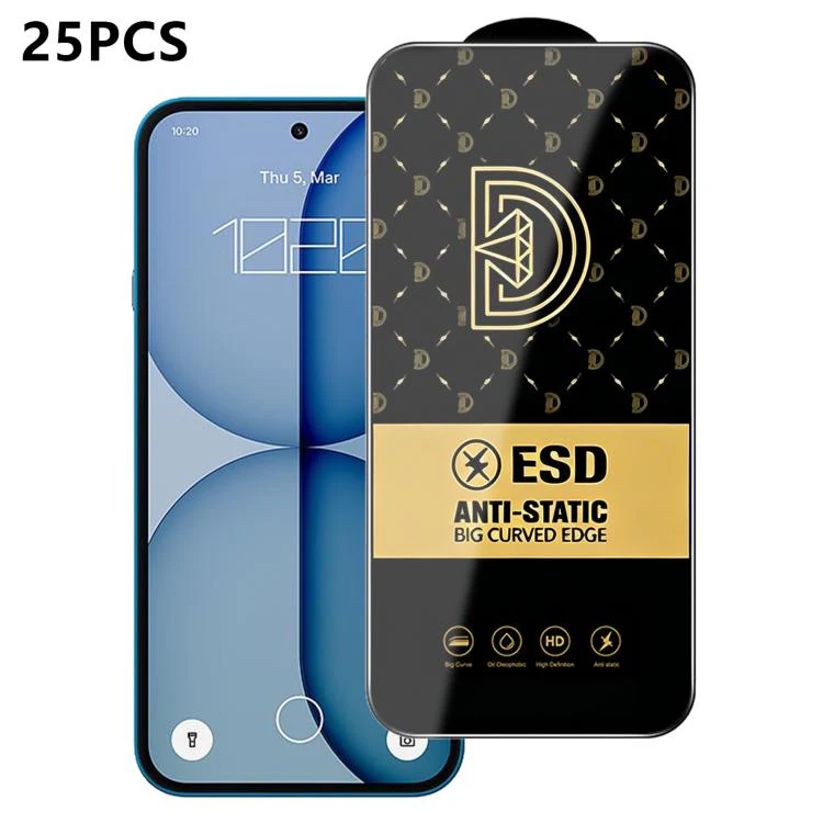 For Nothing Phone 4a 25pcs Royal Diamond Anti-Static Screen-Printed HD Tempered Glass Film