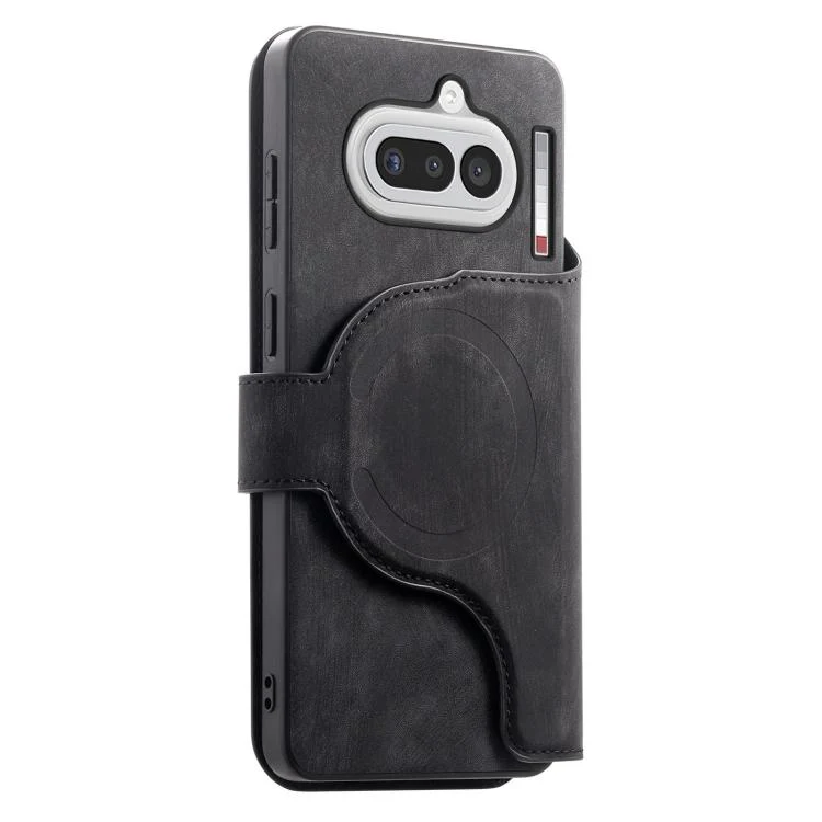 For Nothing Phone 4a CaseNeo MagSafe RFID Anti-theft Retro Leather Phone Case(Black) - Image 3