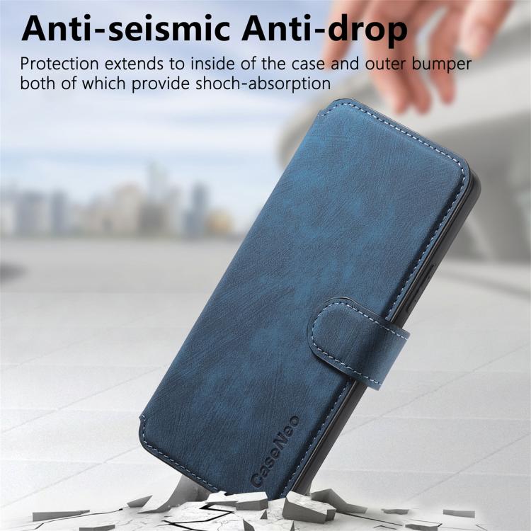 For Nothing Phone 4a CaseNeo MagSafe RFID Anti-theft Retro Leather Phone Case(Blue) - Image 4