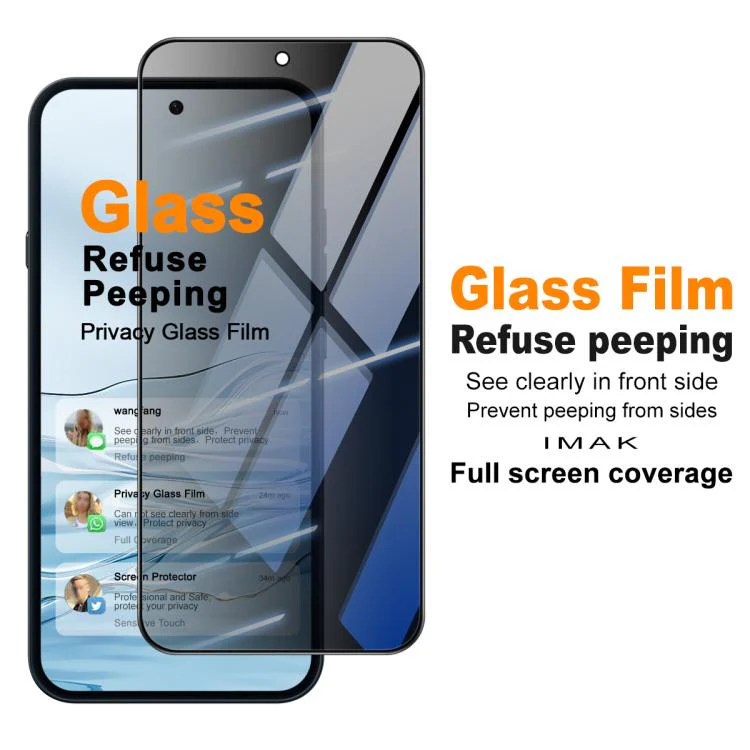 For Nothing Phone 4a imak Privacy Full Screen Tempered Glass Film, Support Fingerprint Unlocking - Image 2