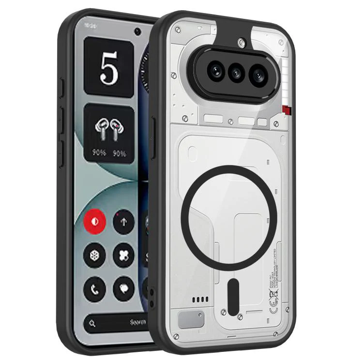 For Nothing Phone 4a Matte PC Skin-feel Magnetic Shockproof Phone Case(Black)