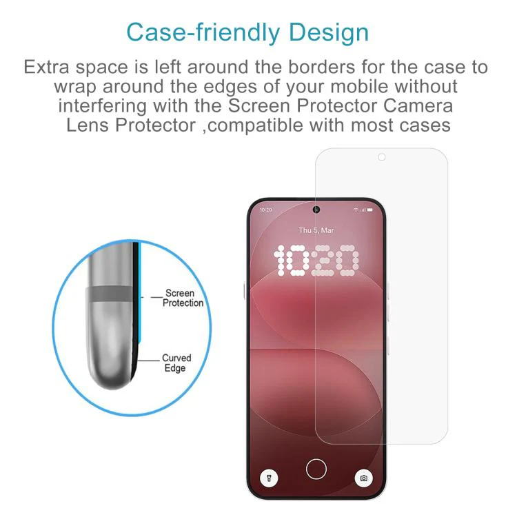 For Nothing Phone 4a Pro 50pcs 0.18mm High Aluminum Tempered Glass Film, Support Fingerprint Unlocking - Image 3