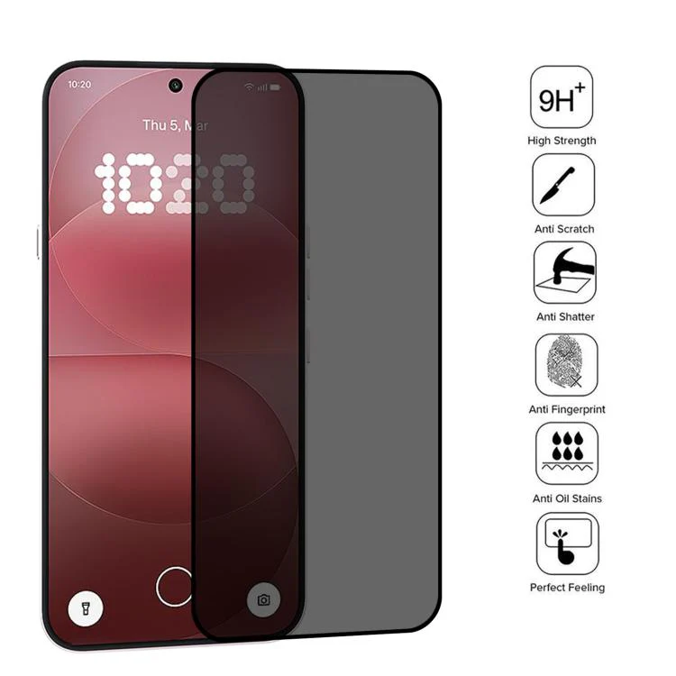 For Nothing Phone 4a Pro Full Cover Anti-peeping Tempered Glass Film, Support Fingerprint Unlocking - Image 3